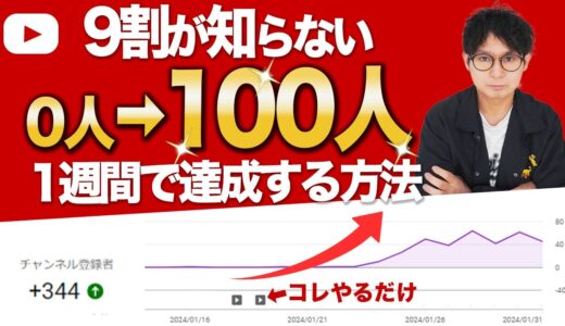 【動画解説有】YouTubeで登録者100人という最初の壁をあっという間に超える方法を解説します